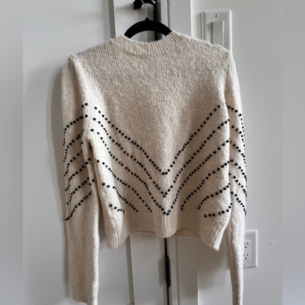 Mango Wool Blend Puff Sleeve Sweater